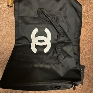 Black Men’s Tote Bag with White Logo